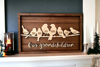 Personalized Family of Birds Sign.