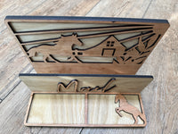 Horse and Barn themed mail holder