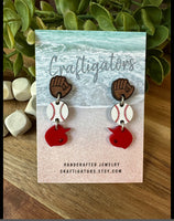 Baseball earrings