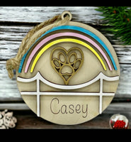 Pet Memorial Ornament - Rainbow Bridge