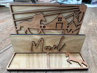 Horse and Barn themed mail holder