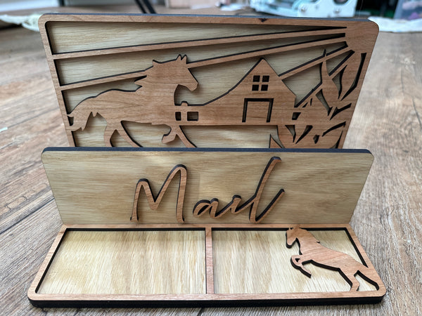 Horse and Barn themed mail holder