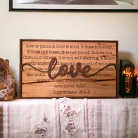 Love is Patient Sign