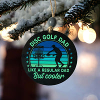 Disc Golf Dad Christmas Ornament