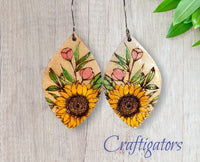 Sunflower Floral Earrings