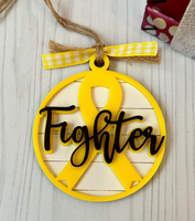 Childhood Cancer Ornament/Car Charm