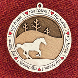 Horse Christmas Ornament - One Horse