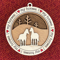 Horse Christmas Ornament - Two Horses