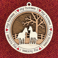 Horse Christmas Ornament - Two Horses