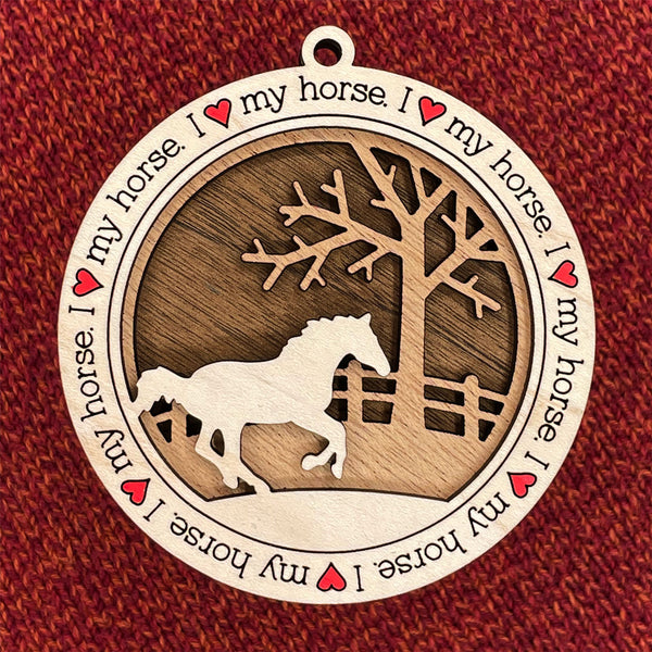 Horse Christmas Ornament - One Horse