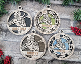 Lacrosse Christmas Ornament