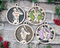 Softball Christmas Ornament