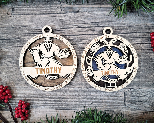 Hockey Goalie Christmas Ornament