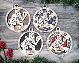 Baseball Back Catcher Christmas Ornament