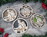 Hiking Christmas Ornament