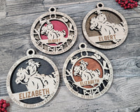 Rodeo- Horse Riding Christmas Ornament