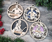 Field Hockey Christmas Ornament