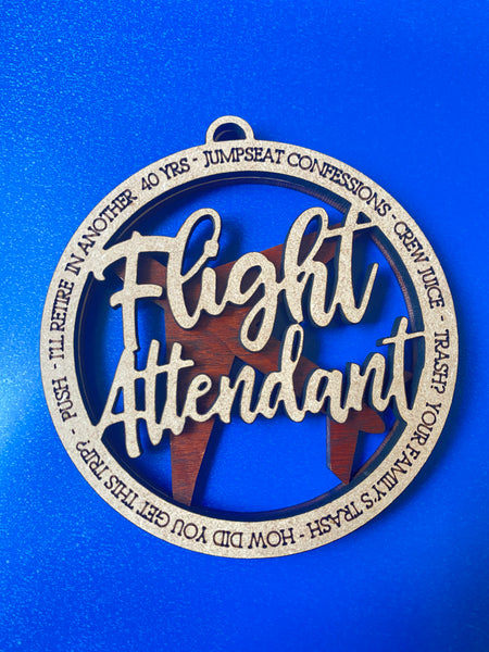 Funny Flight Attendant Ornament