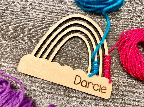 Wood Rainbow with name - string activity