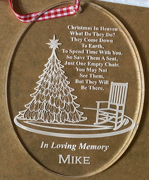 Memorial Ornament - Empty Chair