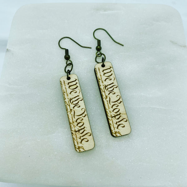 We the People Constitution Earrings