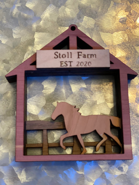 Horse Farm Ornament.