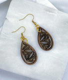 Walnut Mandala Earrings